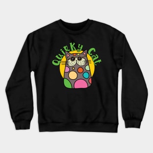 Quirky Cat Spotted Cat Crewneck Sweatshirt